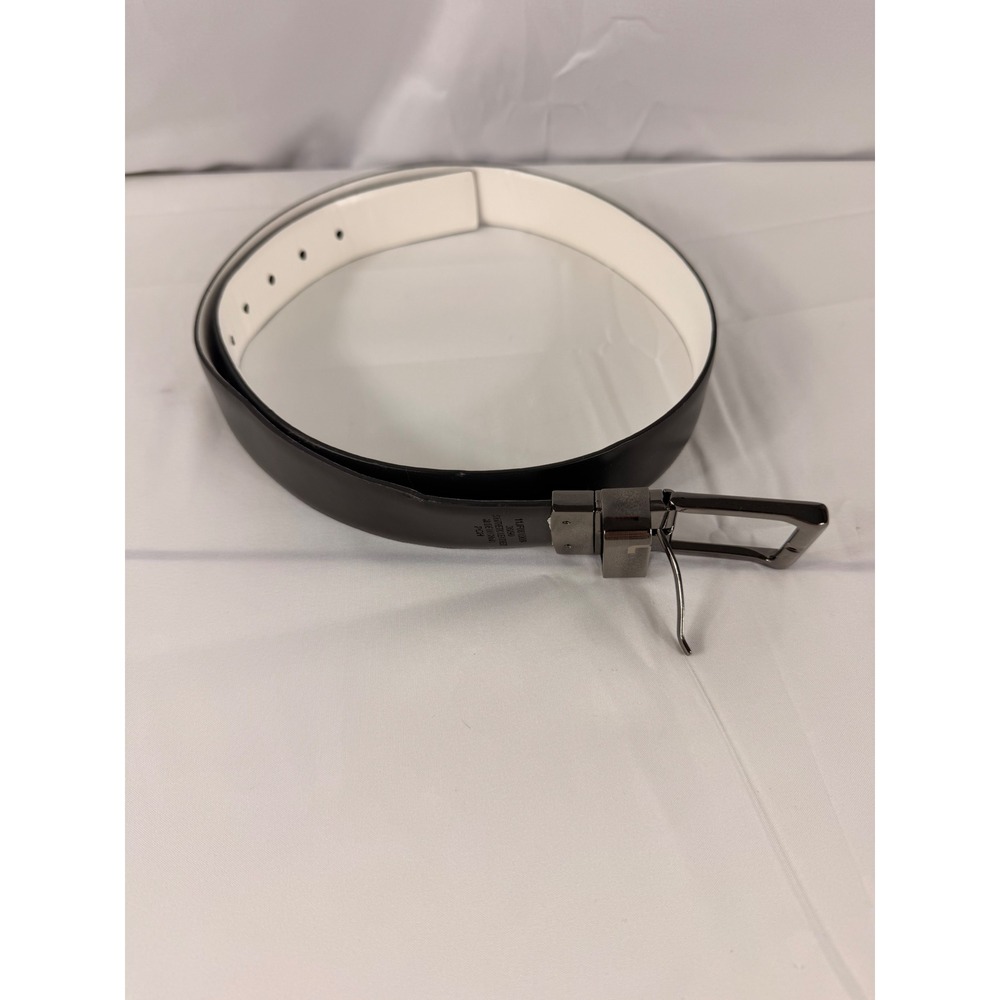 JF J.Ferrar Reversible Belt 36 Black White Gunmetal Buckle 11JF08X006